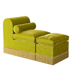 Chaise Lounge Chair Indoor with Fringe