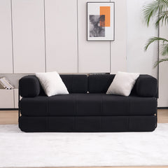 Folding Sofa Bed, 78.5" Convertible Couch Bed with 2 Pillows