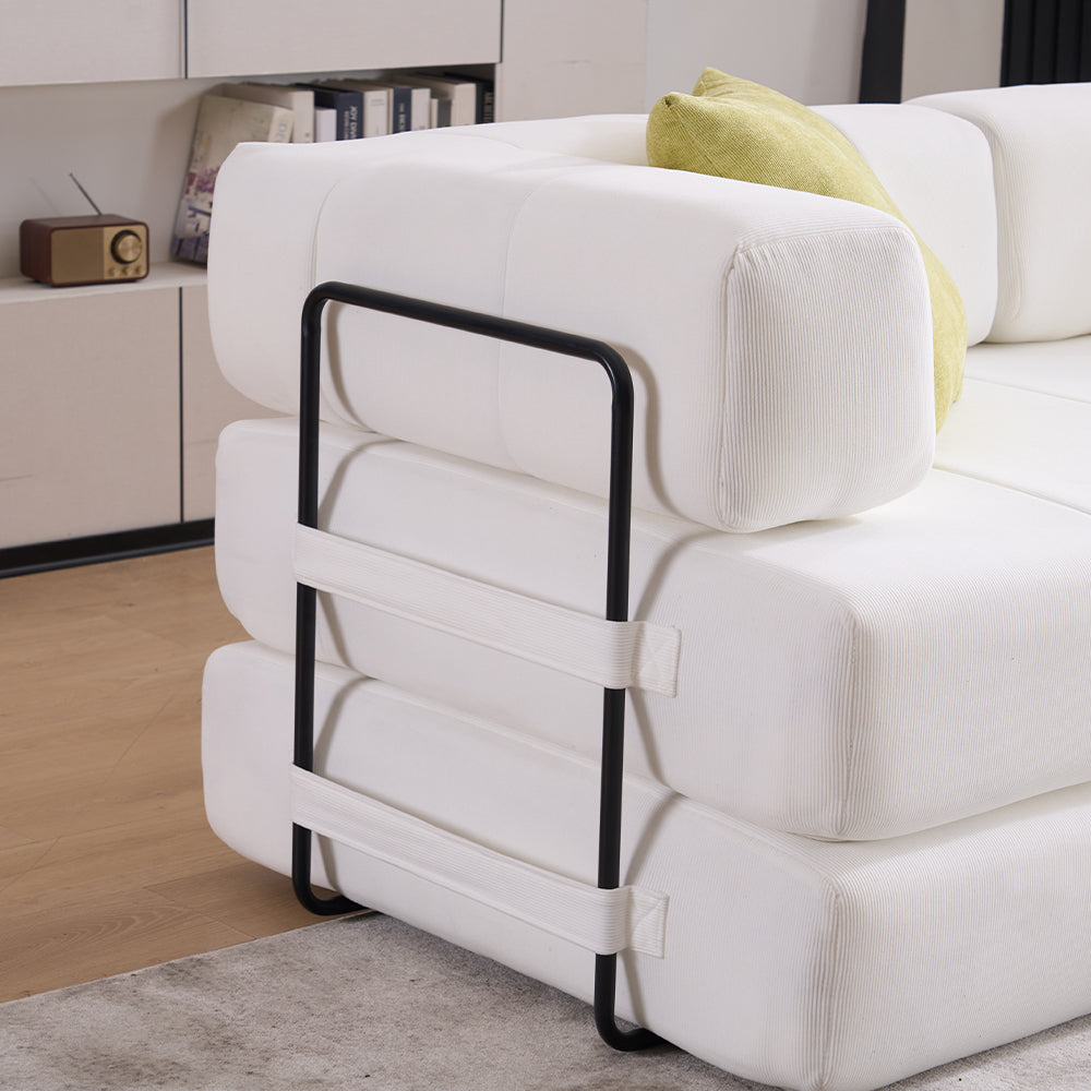 Folding Sofa Bed, 78.5" Convertible Couch Bed with 2 Pillows