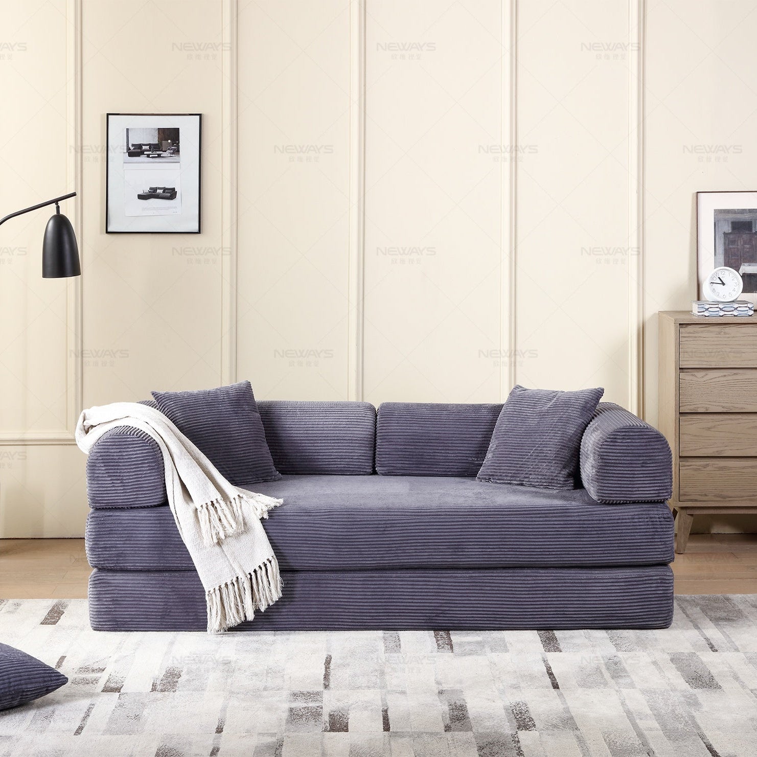 CloudFlex 3-in-1 Luxe Floor Sleeper Sofa