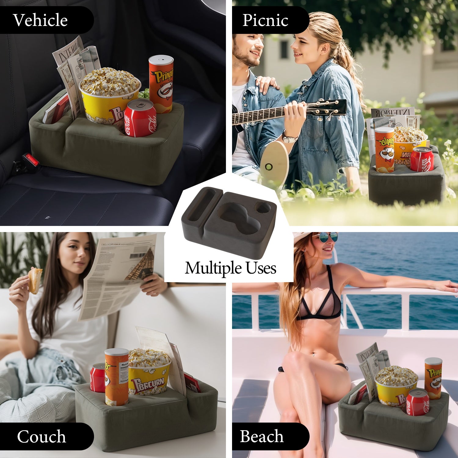 Discover our versatile Couch Cup Holder Pillow. Conveniently sized and made with high-quality materials, it organizes drinks, phones, and more. Lightweight and compact, perfect for cars, desks, beds, and travel. Elevate comfort and organization today!