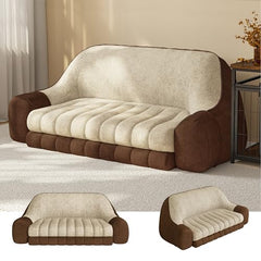 Pet & Human Friendly Low Sofa, 78” Comfy Floor Couch