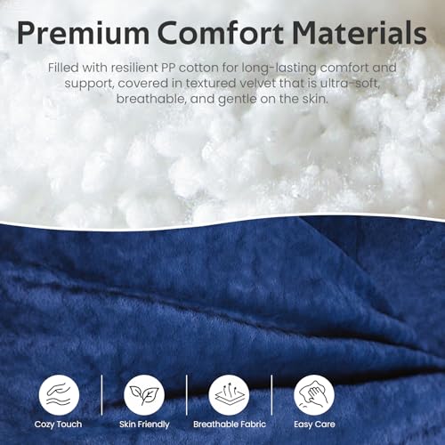 Bean Bag Chair for Adults, Giant Bean Bag, 4 Foot, Navy Blue