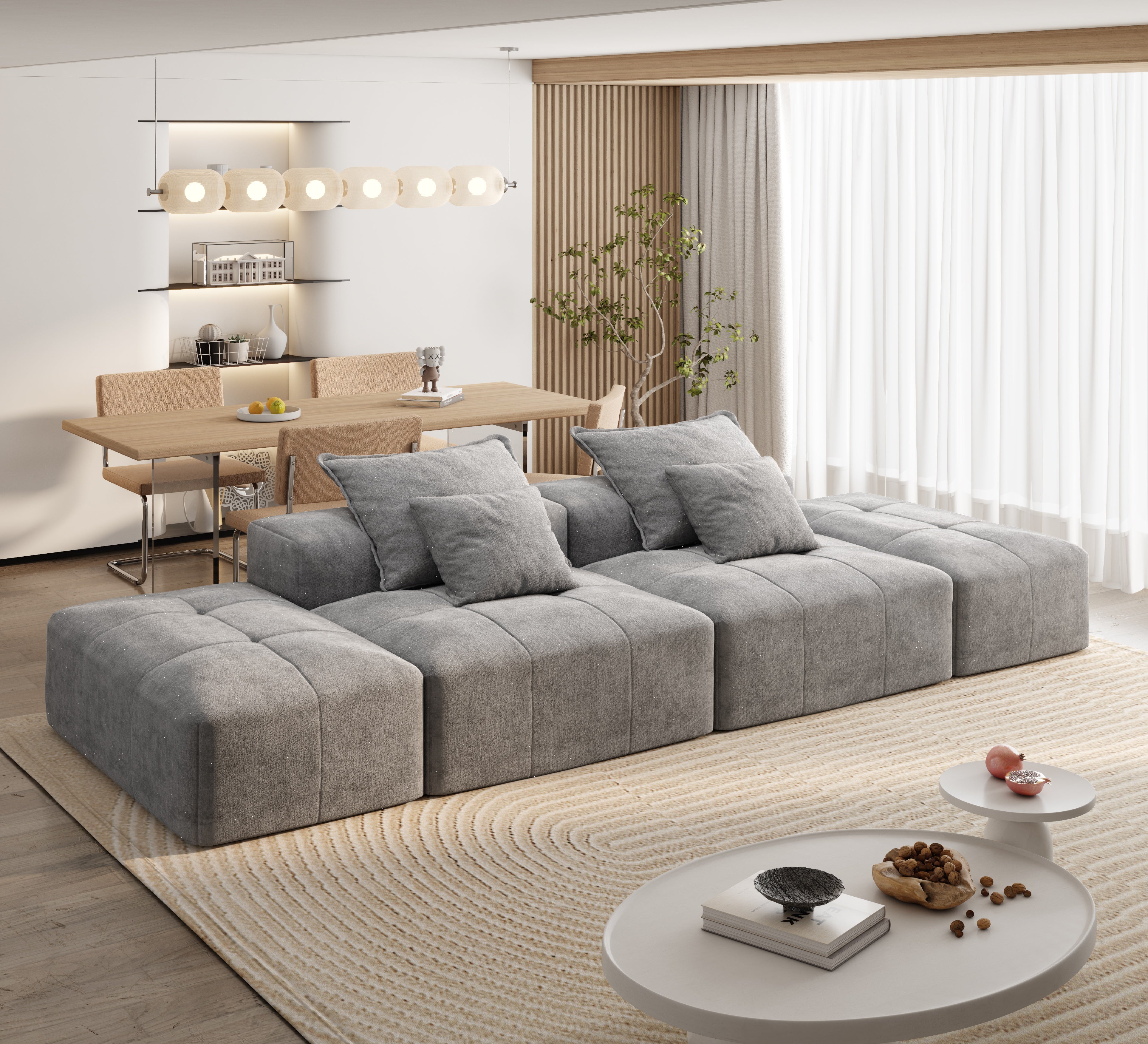 Luxury Chenille Sectional Sofa