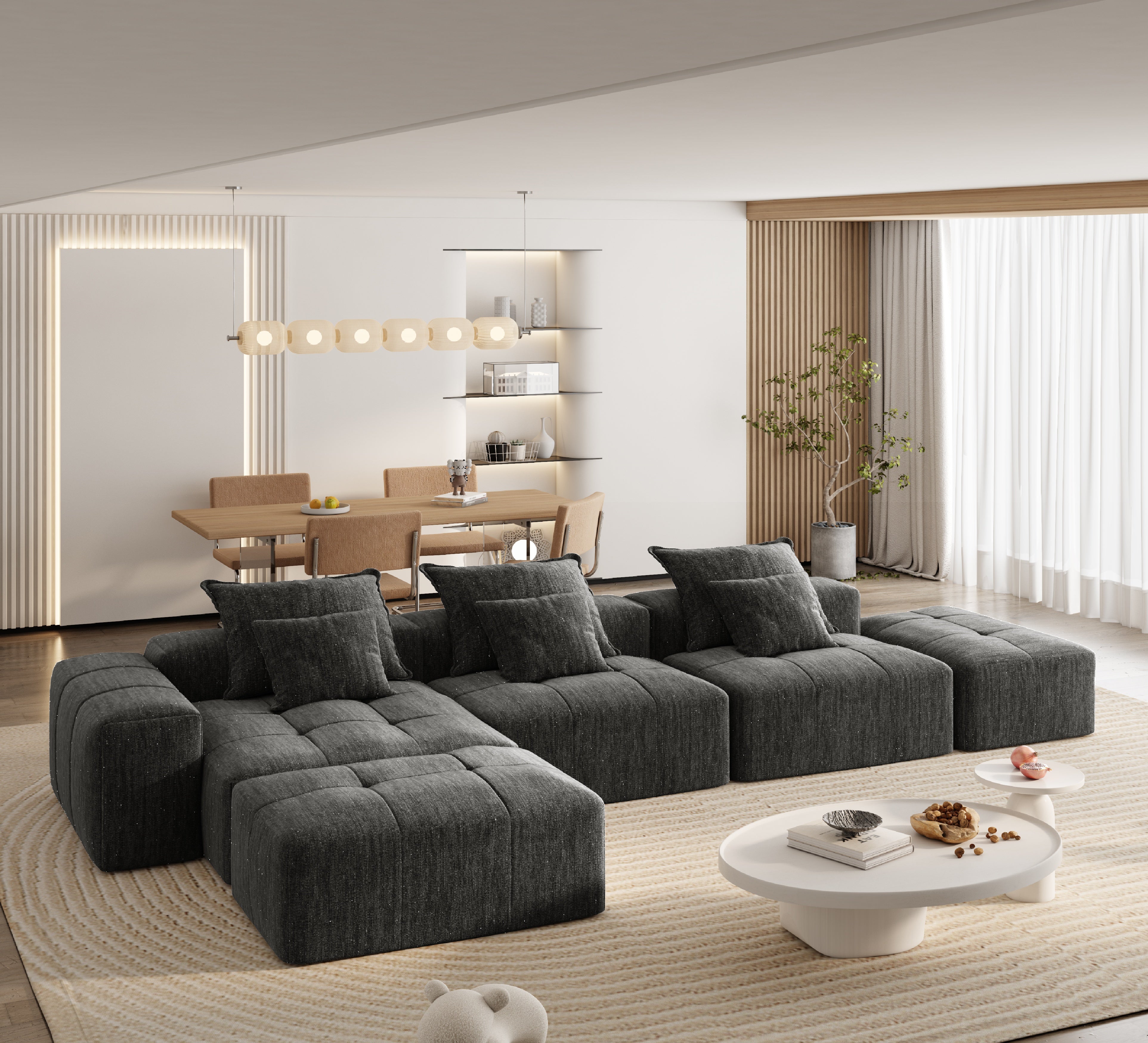 Luxury Chenille Sectional Sofa