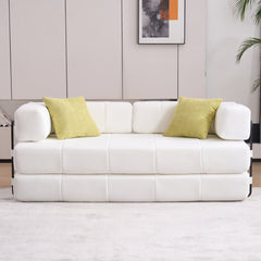 Folding Sofa Bed, 78.5" Convertible Couch Bed with 2 Pillows