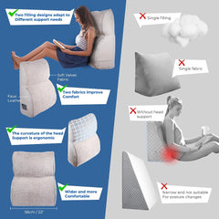 Ergonomic Bed Wedge Pillow