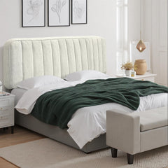 Upholstered Queen Headboard– Linen Channel