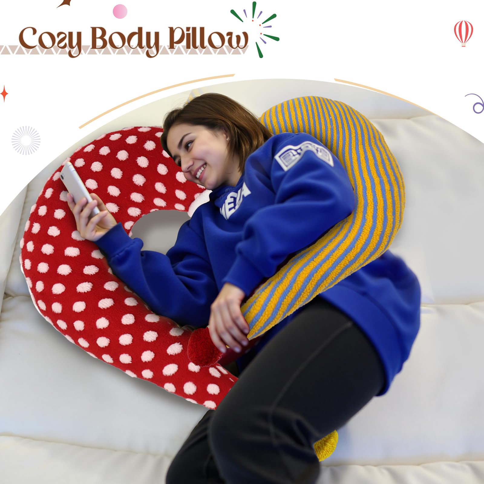 Quirky Clown Body Pillow