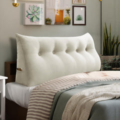 Wedge Pillow Velvet—White