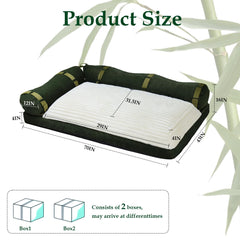 LELEFIDO Velvet Modular Floor Sofa Bed w/Backrest