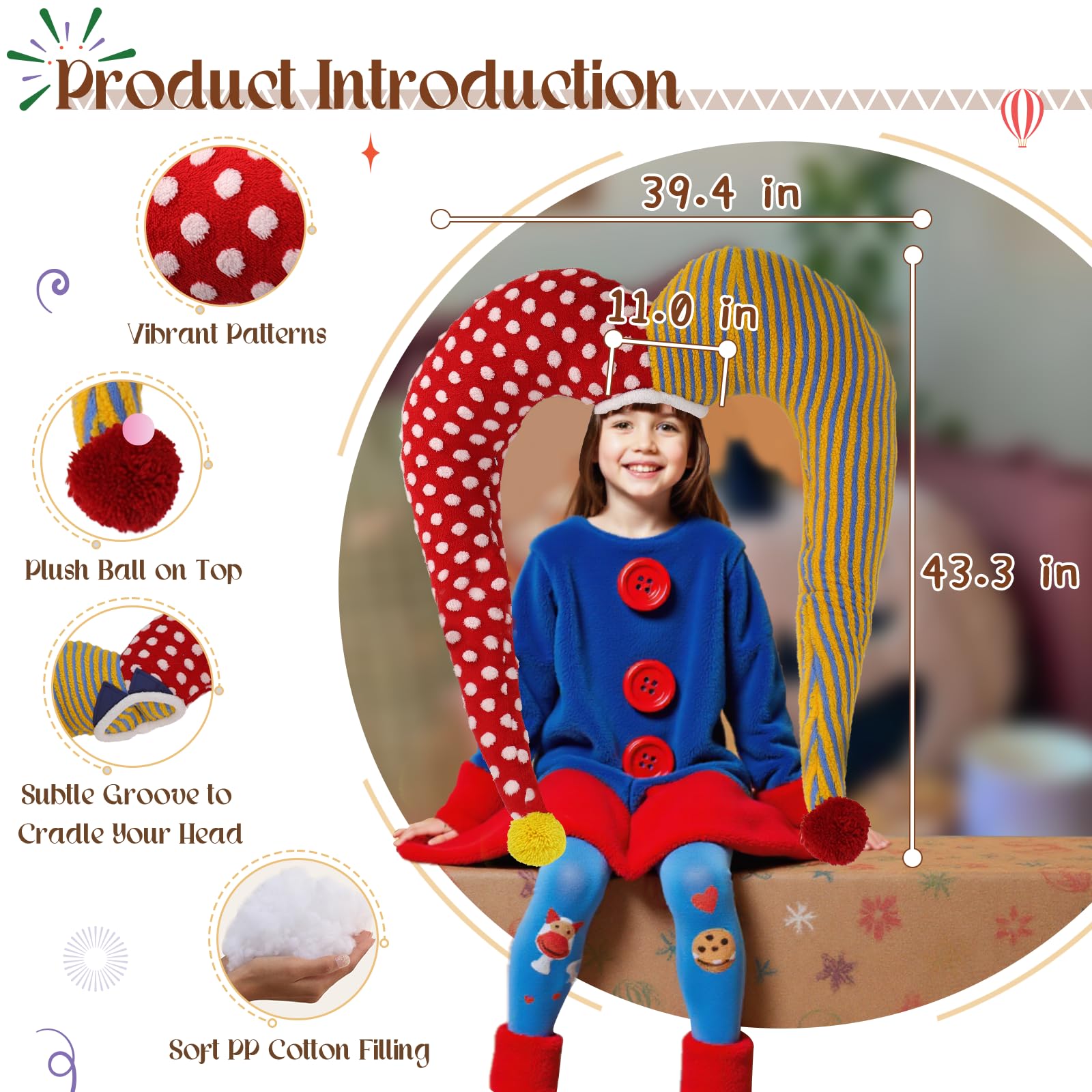 Quirky Clown Body Pillow