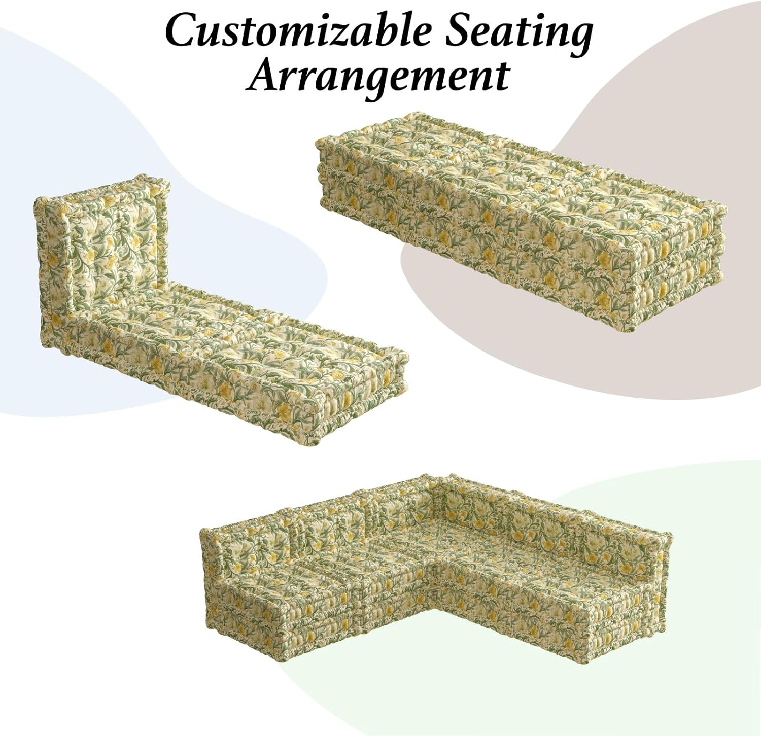 Yellow Chic Modular Velvet Floor Sofa