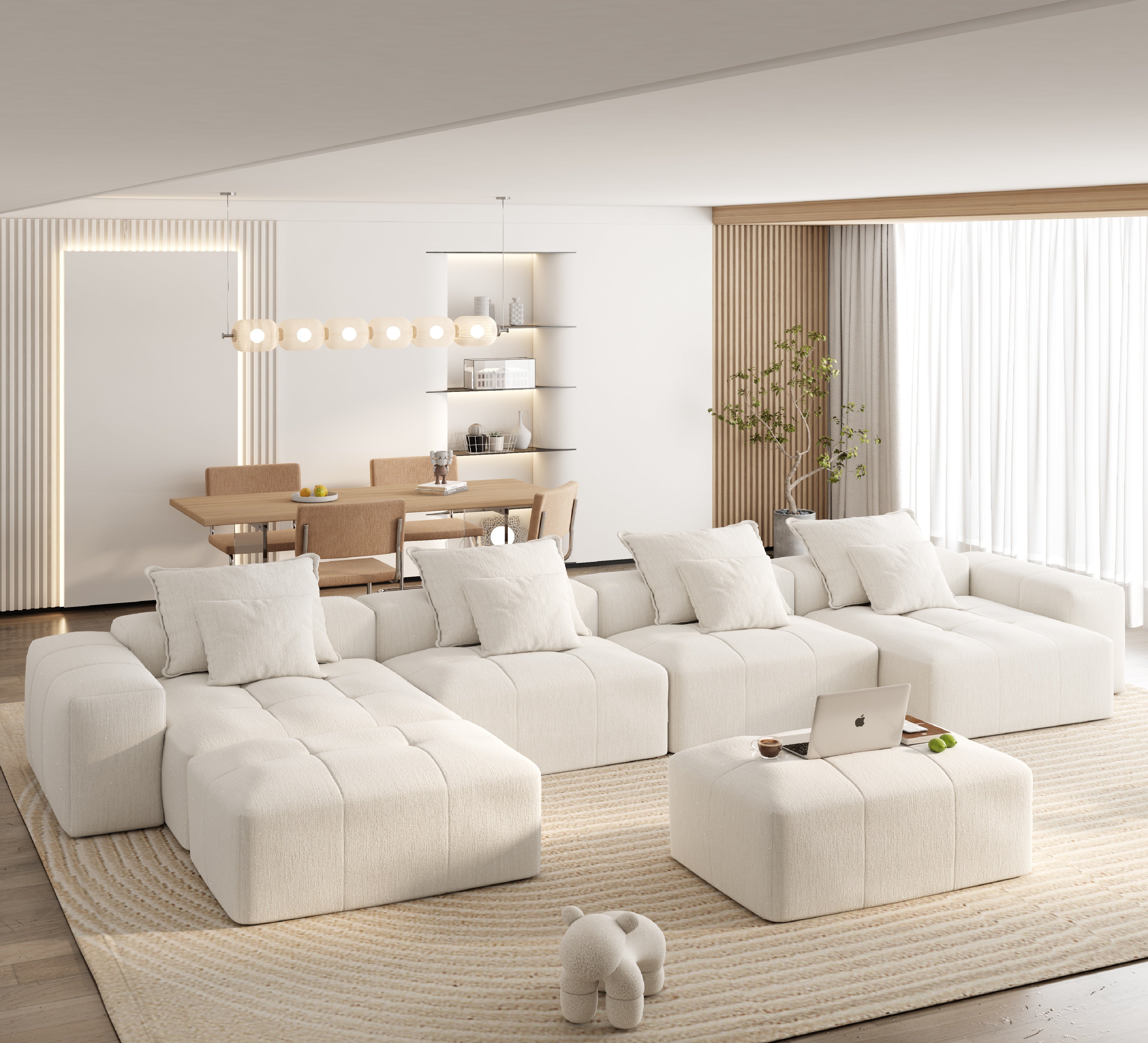 Luxury Chenille Sectional Sofa