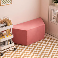 Daneey Large Foam-Filled Lavender Pouf Ottoman—— C-deep Pink