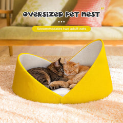 Premium Shell-Shaped Cat  - Yellow