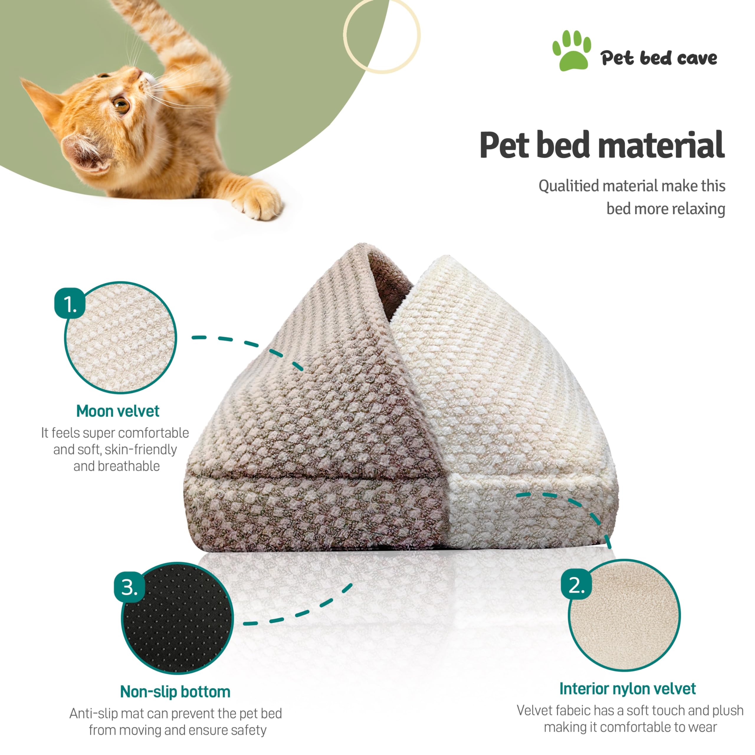 Rectangle Cozy Cave Dog Bed