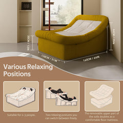 Daneey 51 Inch Chaise Lounge Chair Indoor