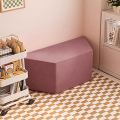 Daneey Large Foam-Filled Lavender Pouf Ottoman—— C-organge