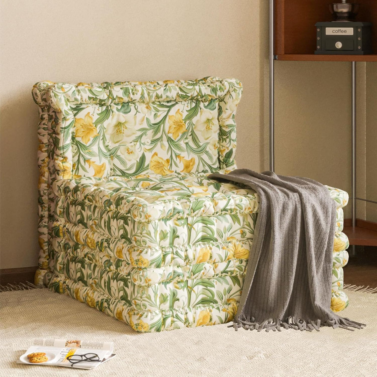 Yellow Chic Modular Velvet Floor Sofa