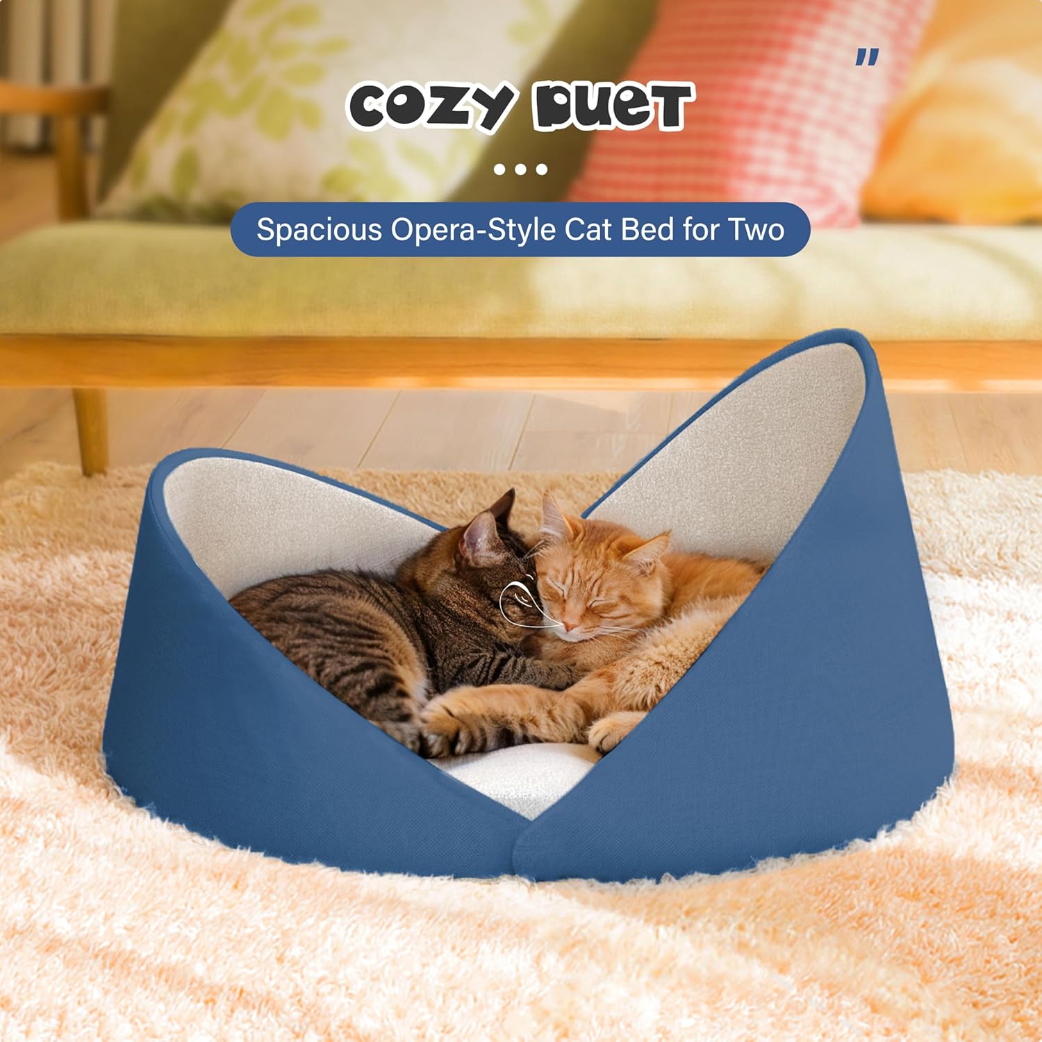 Premium Shell-Shaped Cat  - Blue