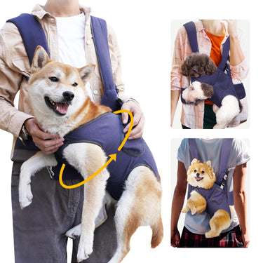 Adjustable Hands-Free Dog Sling Carrier - Safe for Small Pets