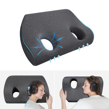 Ear Piercing Pillow for Side Sleepers——Memory Foam with Holes