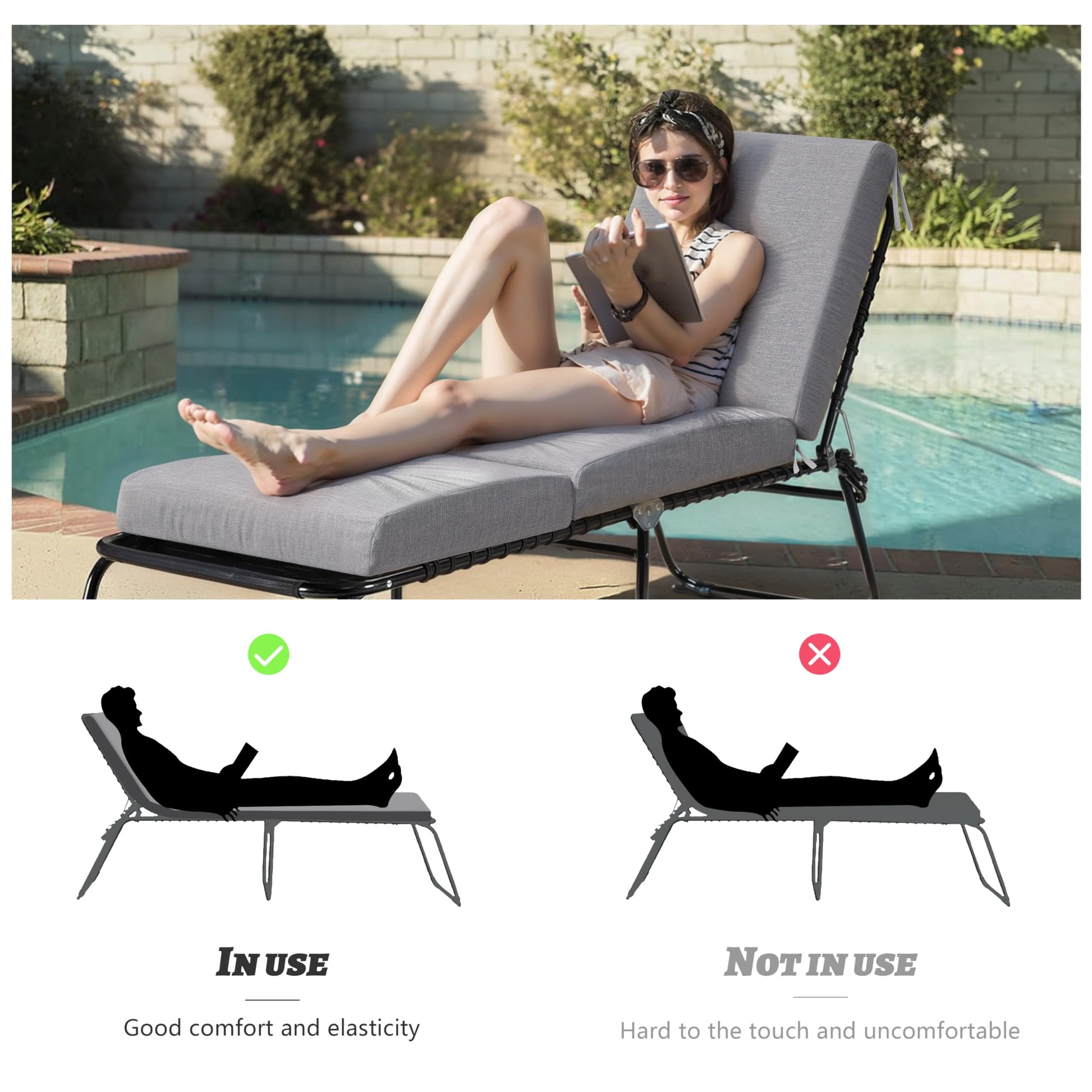 Vercart Waterproof Outdoor Patio Furniture Cushion——Fade Resistant