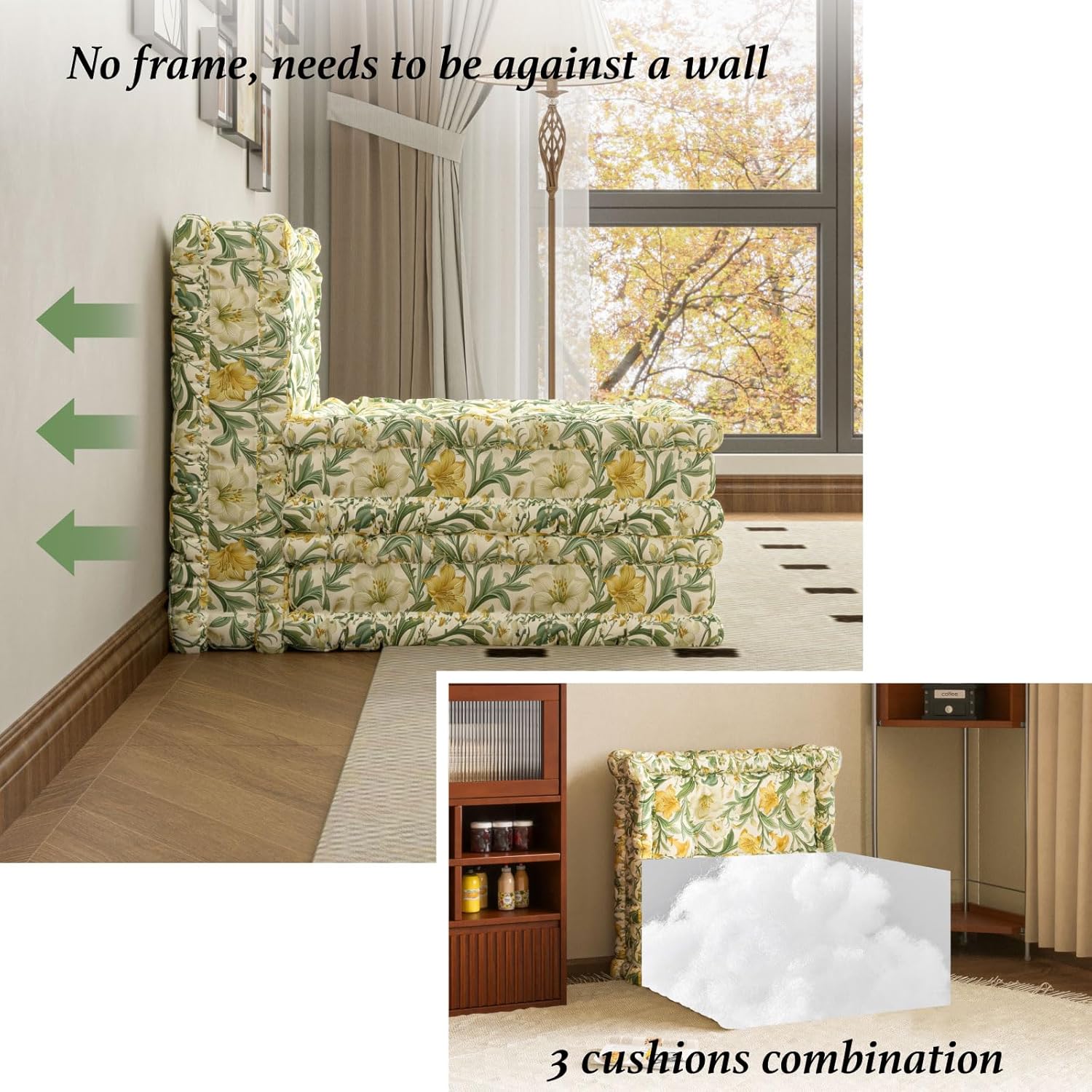Yellow Chic Modular Velvet Floor Sofa