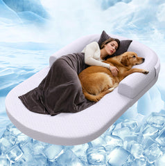 Large Foldable Cooling Human Dog Bed for Adult 71 x 43 Inch