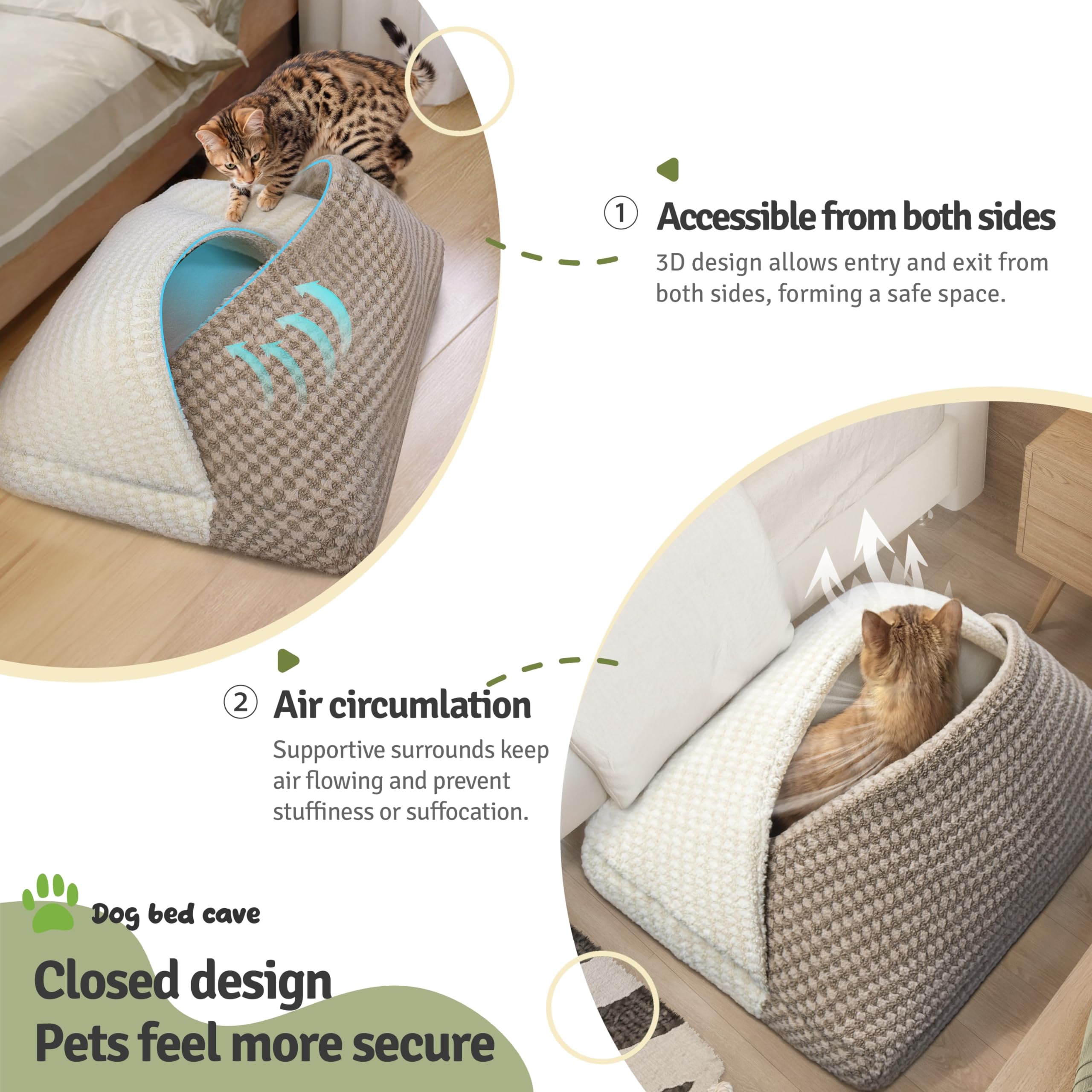 Rectangle Cozy Cave Dog Bed