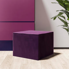 Daneey Large Foam-Filled Lavender Pouf Ottoman——A-pansy