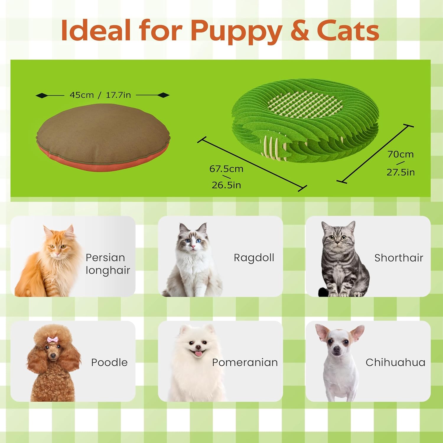 Foldable Avocado Pet Bed