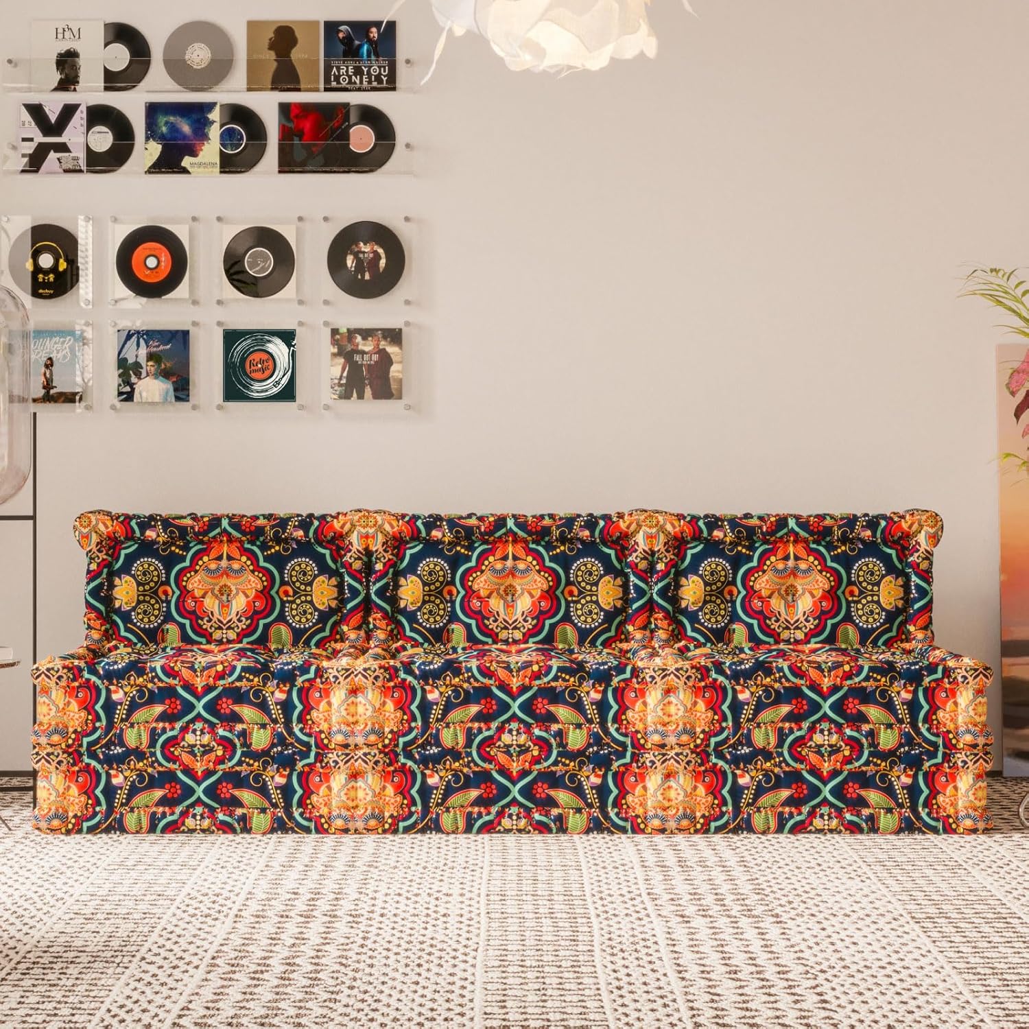 Retro Chic Modular Velvet Floor Sofa