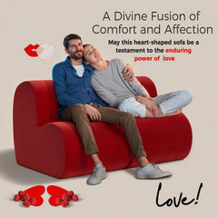 Daneey Single Sofa Chair, Heart Shaped Velvet