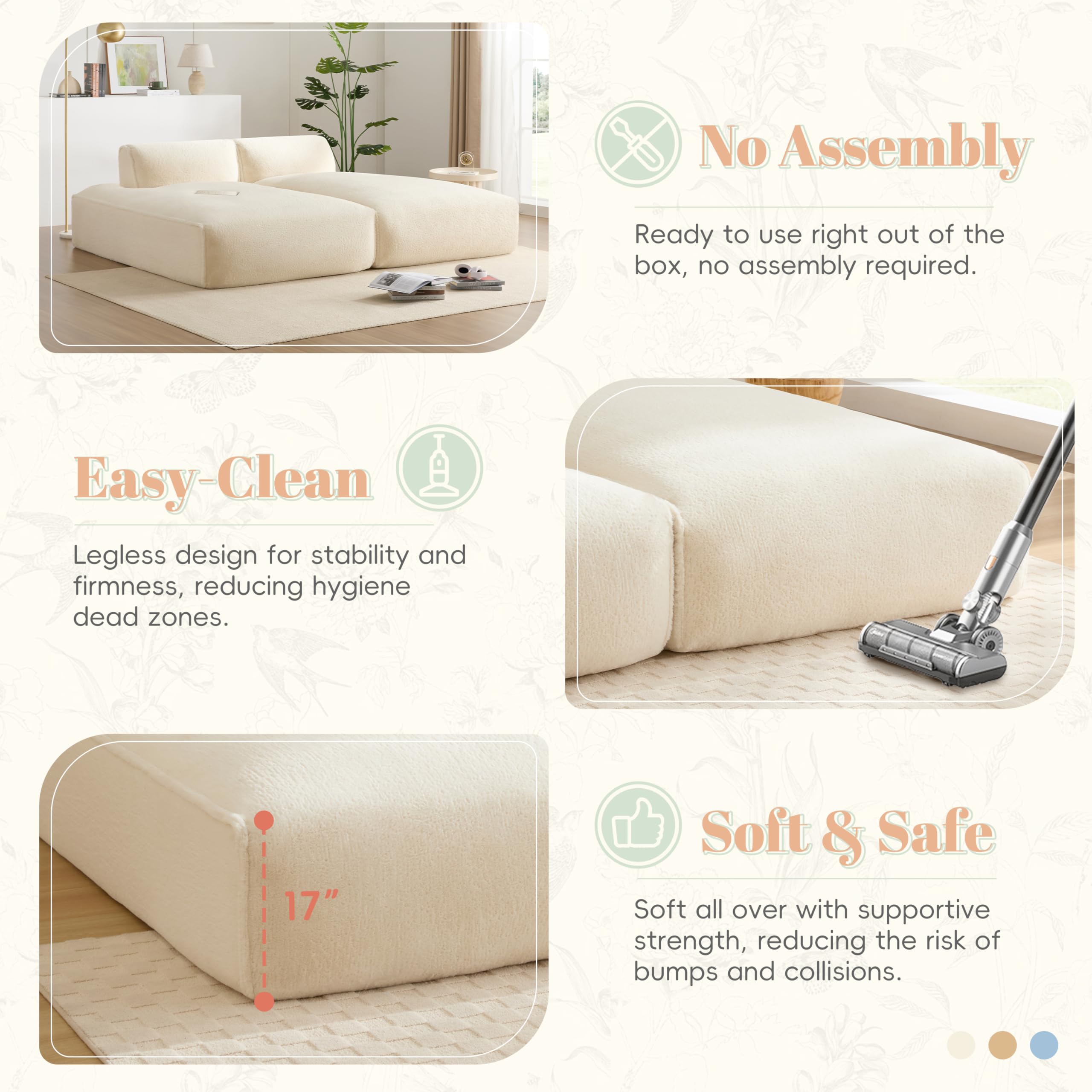 CloudForm Modular Floor Sofa 72"
