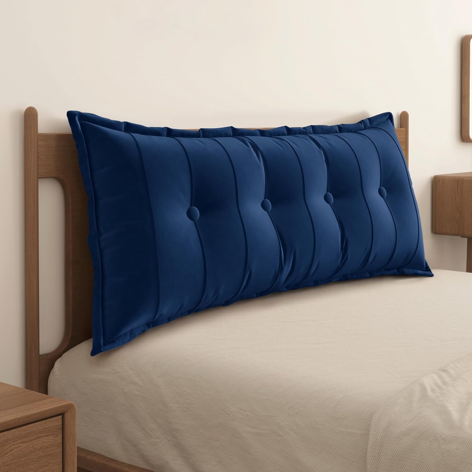 Rectangular Back Support Headboard Pillow Cover— Velvet(100% Cotton)