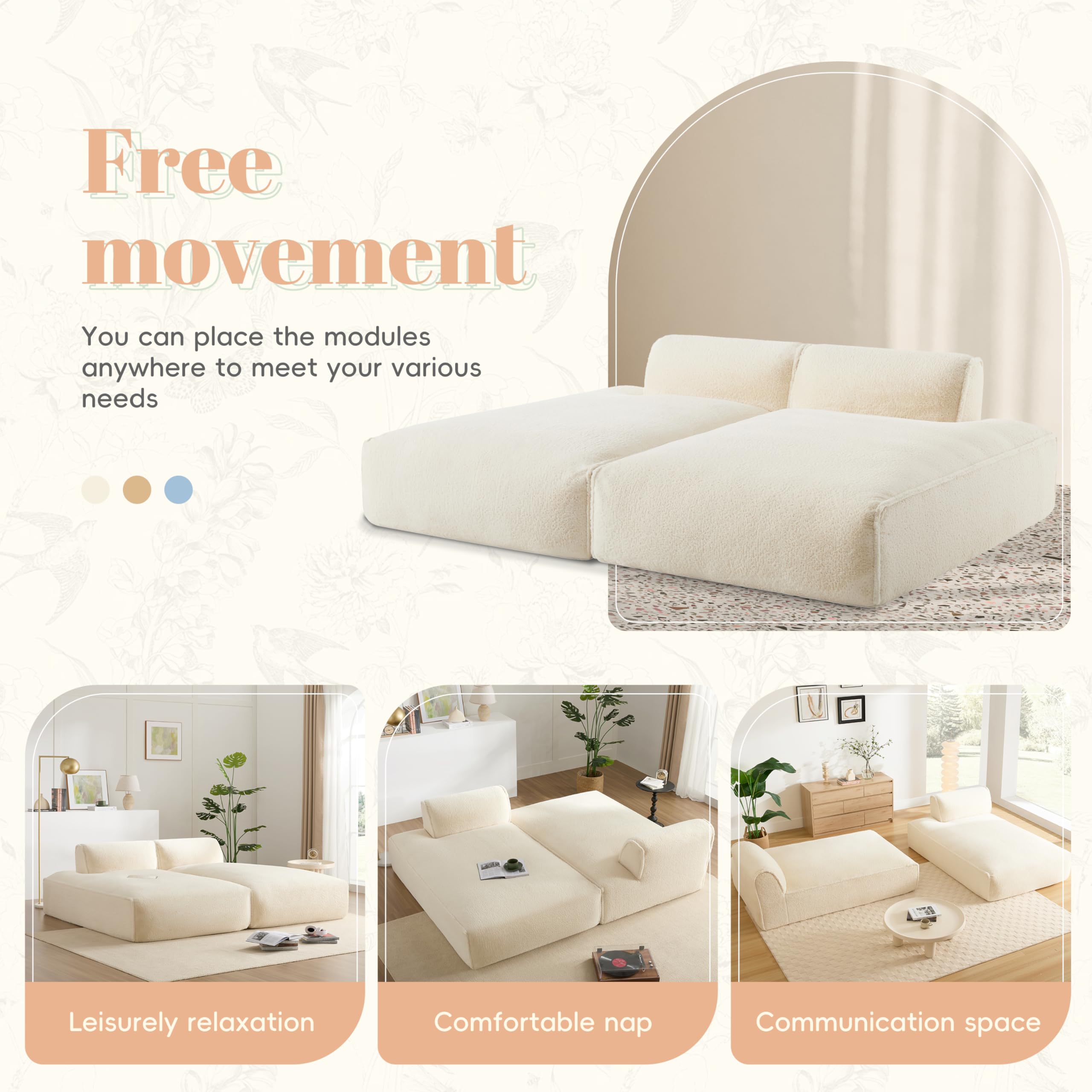 CloudForm Modular Floor Sofa 72"
