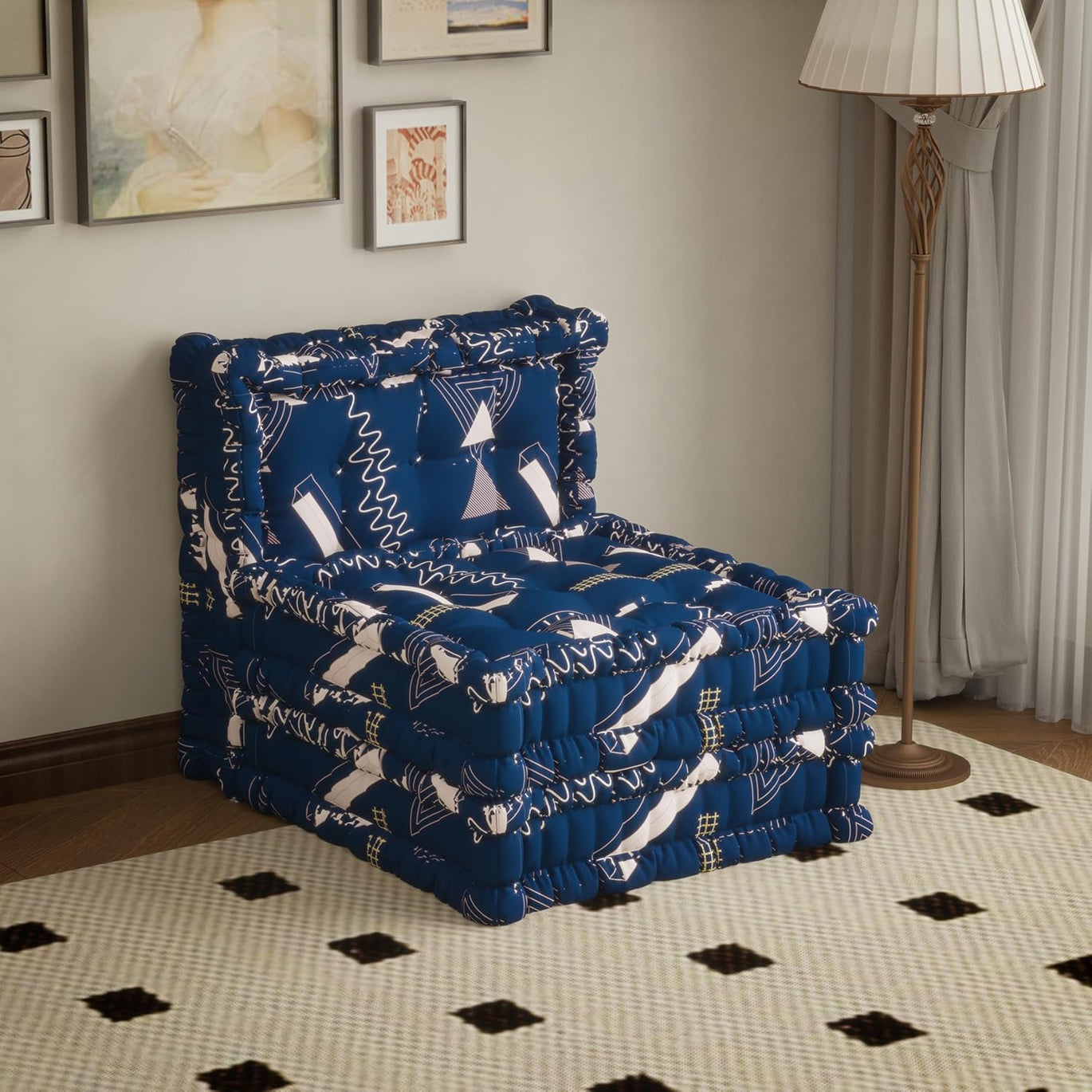 Modular Velvet Floor Sofa （1Piece）