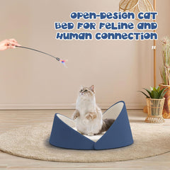 Premium Shell-Shaped Cat  - Blue