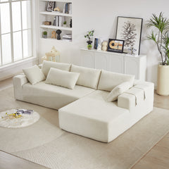 Beige 3 Seat(Right Chaise)