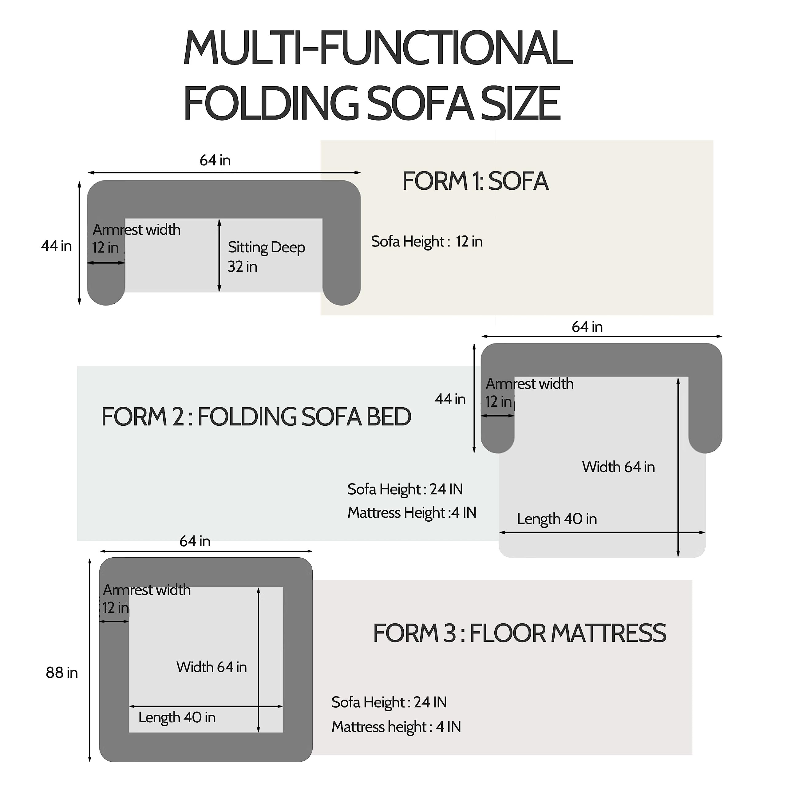 Big Floor Seating Sofa Fold Sofa Bed