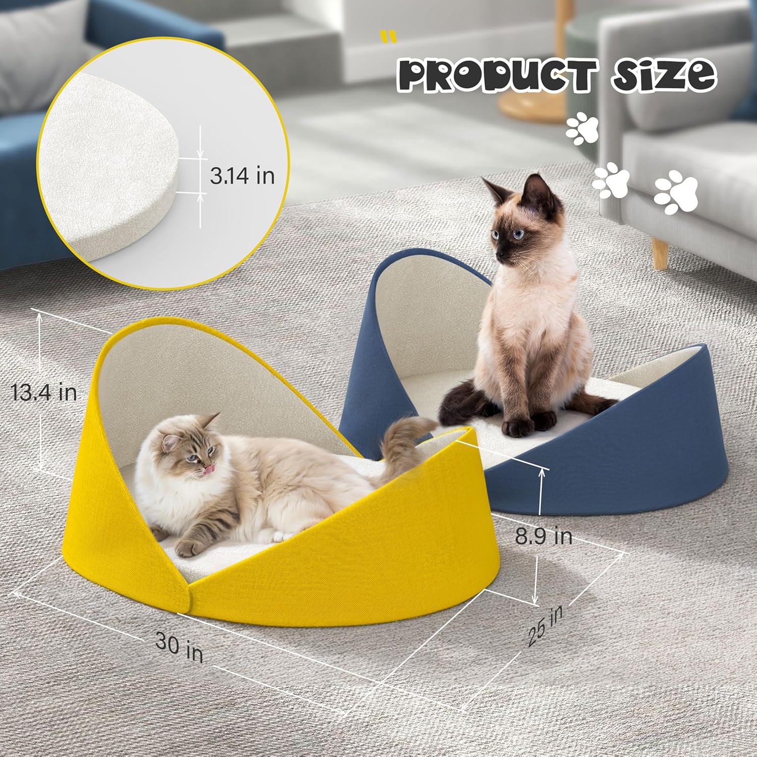 Premium Shell-Shaped Cat  - Yellow