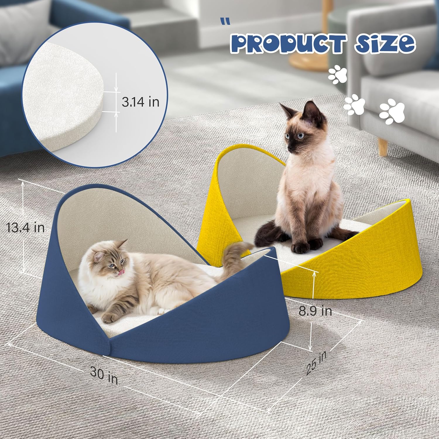 Premium Shell-Shaped Cat  - Blue