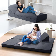 3-in-1 Convertible Foldable Sleeper Sofa Bed