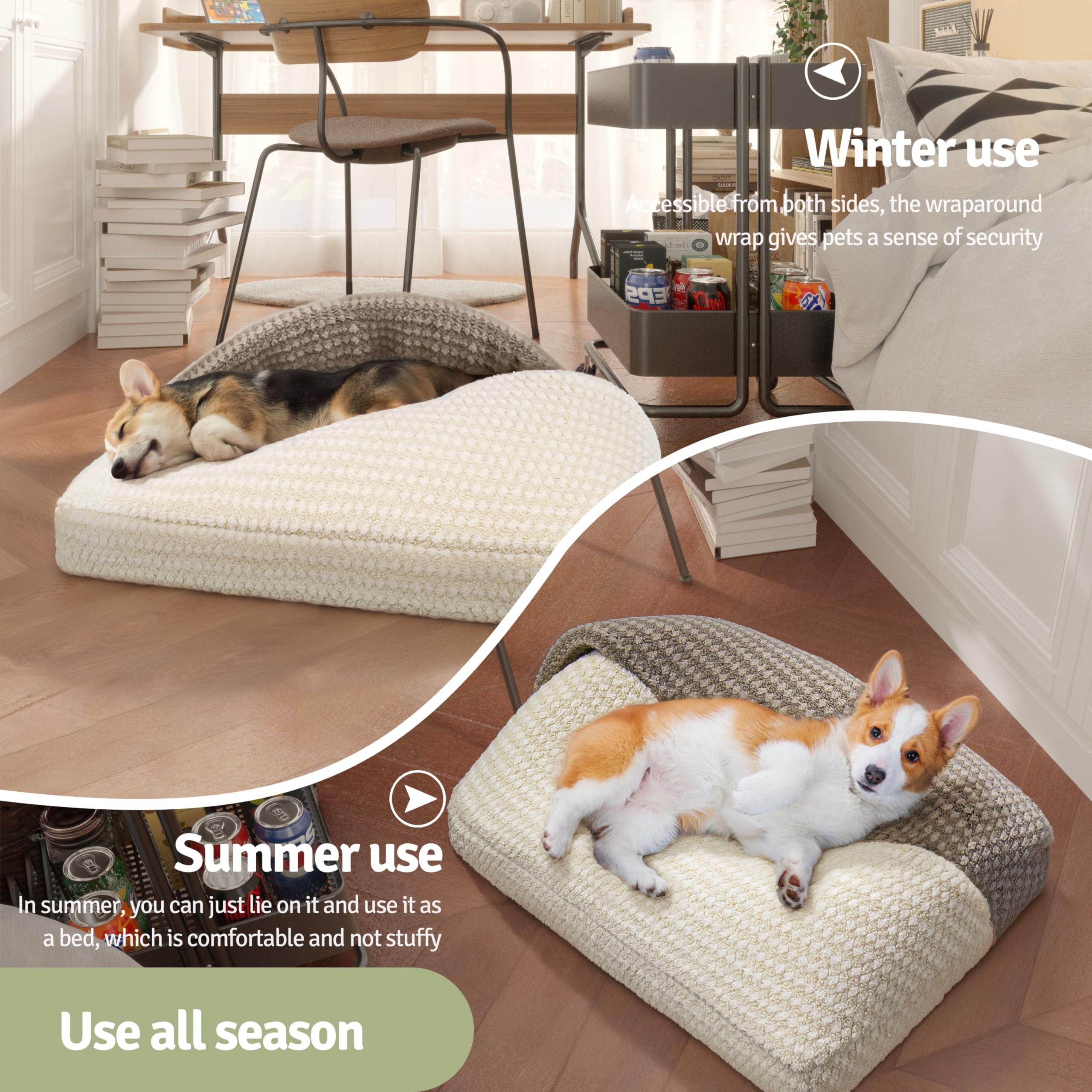 Rectangle Cozy Cave Dog Bed