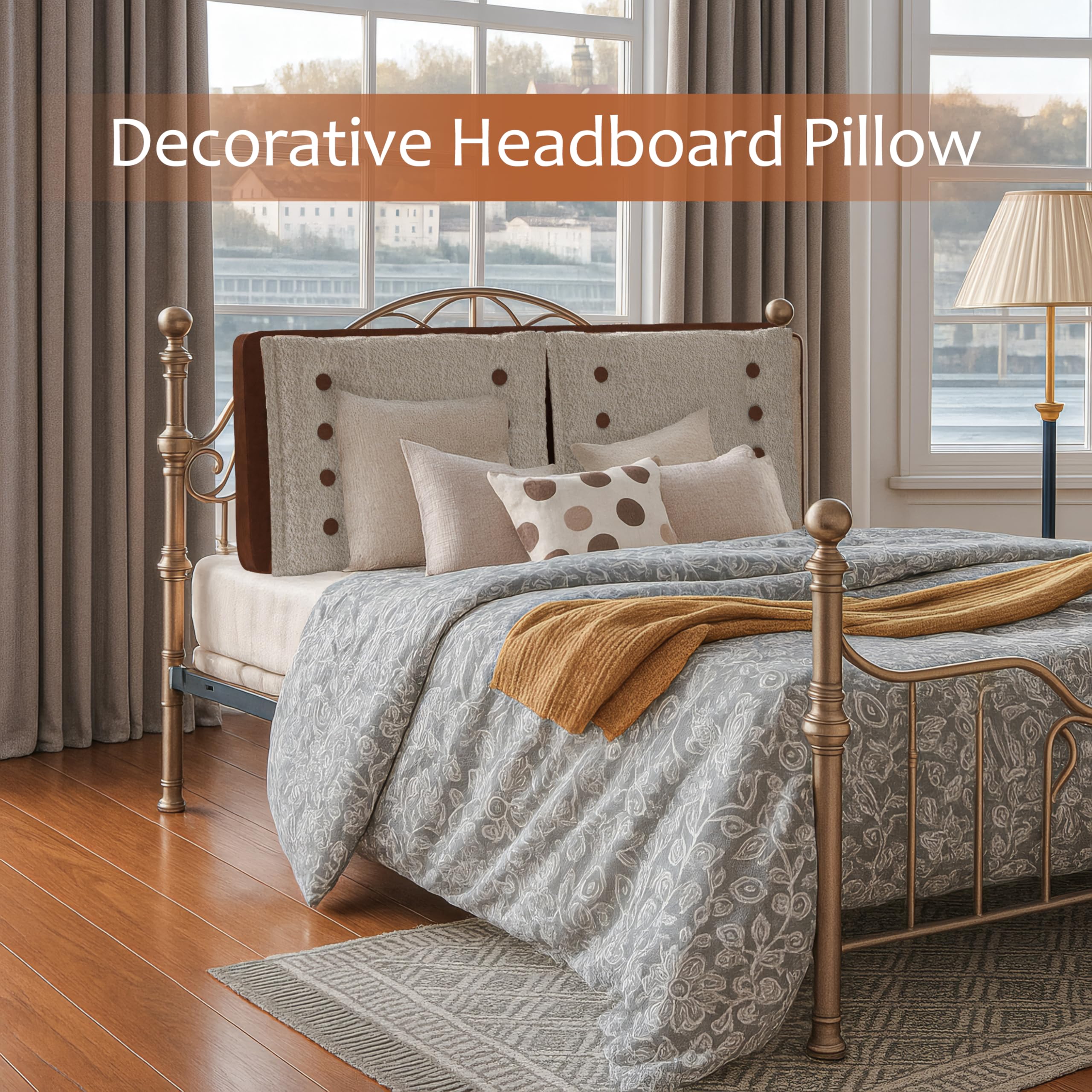 Daneey Queen Retro Headboard Pillow