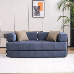 Folding Sofa Bed, 78.5" Convertible Couch Bed with 2 Pillows