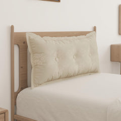 Rectangular Headboard Pillow 100% Pure Cotton——Light Beige