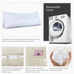 Large Reading Pillow No Button Linen——Ivory